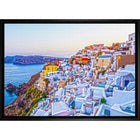 Santorini - Toile encadree - 31" x 22"-Impression d'art de haute qualité avec passe-partout et encadrement professionnel