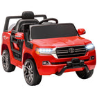 Qaba - Voiture RC électrique pour enfants Toyota sous licence 12V - rouge-Design sous licence Toyota LAND CRUISER 