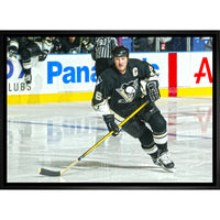 Mario Lemieux Pittsburgh Penguins - Toile encadree - 31" x 22"-Impression sur toile de qualité supérieure avec bordures enveloppées