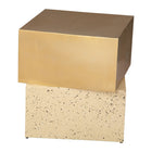 Zuo - Cinza Table d’appoint - Or/Beige-Garantie limitée de 3 ans