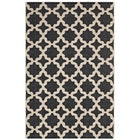 Modway - Cerelia Treillis marocains intérieurs et extérieurs Tapis de comédie 8 pi l x 10 pi L - Noir et beige-Tapis à treillis marocain