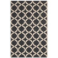Modway - Cerelia Treillis marocains intérieurs et extérieurs Tapis de comédie 8 pi l x 10 pi L - Noir et beige-Tapis à treillis marocain