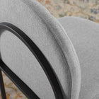 Modway - Isla Chenal Touffé Tissu rembourré Fauteuil d’appoint de salle à manger - Noir Gris clair-Rembourrage en tissu polyester