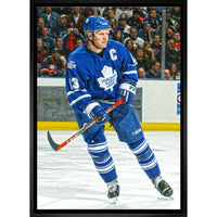 Mats Sundin Toronto Maple Leafs Action sur toile - Toile encadree - 22" x 31"-Impression sur toile de qualité supérieure avec bordures enveloppées