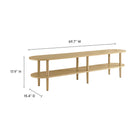 Modway - Torus Ovale Bois Meuble TV, Chêne clair-Construction en bois