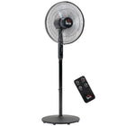 HOMCOM - Ventilateur sur pied 51 po H avec tête inclinée et minuterie pour chambre - noir-Dispose de 3 vitesses (élevée, moyenne, basse) 