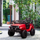 Aosom - camion jouet tout-terrain 12v pour enfants - rouge-Les enfants peuvent contrôler manuellement la vitesse, allant de 1,8 à 3 mi/h 
