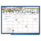 MotherWord - Ultime calendrier familial de luxe pour réfrigérateur 2026-2027 - 13 1/2 po H x 18 po l - français-Le papier amélioré résiste aux taches d'encre