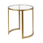 Hudson&Canal - Table d'appoint ron Mitera 20 po de largeur - Laiton-Un design contemporain moderne pour votre salon, votre chambre et plus encore