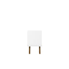 Manhattan Comfort - Meuble TV Marcus 62,99 po style Mid-Century Modern - Blanc-Portes à fermeture douce avec design arrondi en forme de A