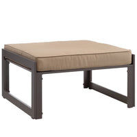 Modway - Fortuna Terrasse extérieure Ottoman in Moka brun-Ottoman extérieur moderne