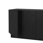 Manhattan Comfort - Ardea 60" Buffet contemporain à 4 portes - Noir-Rangement dissimulé idéal pour les salles à manger, les salons ou les entrées