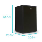 BLACK+DECKER - 4,3 pi³ Mini-frigo autonome avec congélateur, noir-Certifié Energy Star : Ce réfrigérateur compact avec congélateur utilise le réfrigérant R600a et est certifié ENERGY STAR, utilisant des compresseurs à haut rendement qui créent moins de chaleur et consomment moins d'énergie