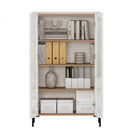 Manhattan Comfort - Ensemble de 2 armoires de décoration modernes Abbey 31,5 po - érable et blanc cassé-Garantie limitée du fabricant de 30 jours