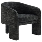 Modway - Greer Tissu Boucle Rembourré Fauteuil d’accent - Charbon de bois-Tissu Boucle brossé