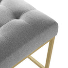 Modway - Privy Tissu rembourré Tabouret de comptoir - Or gris clair - Ensemble de 2-8