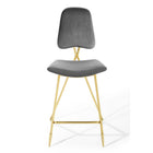 Modway - Ponder Performance Velvet Tabouret de bar - Gris-7