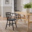 Zuo - Stenger Chaise de salle à manger - Noir - Ensemble de 2-Supporte jusqu'à 250 lb