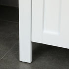 Kleankin - Armoire de rangement de salle de bain haute avec étagères - blanc-Matériau : MDF 