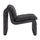 Modway - Lume Boucle Tapis Chaise d’accent sans accoudoir - Charbon de bois-Arrivée entièrement assemblée