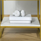 HOMCOM - Table de chevet avec tiroir et étagère - blanc - lot de 2-Hauteur de l'étagère : 10,2 po (26 cm) 