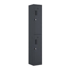 Ceha - Casier NH Series batterie de 1, 2 niveaux avec aérations avant à trous, gris graphite-Aérations avant à trous pour la circulation de l'air