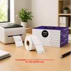 Premium Tape - Dymo Étiquettes carrées 30332 - 1 po x 1 po - Noir sur Blanc - Paquet de 750-Marque: Premium Tape