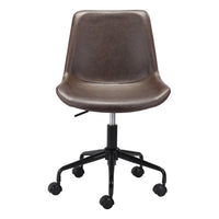 Zuo - Byron Chaise de bureau - Brun-Moelleux et durable pour un confort quotidien exceptionnel