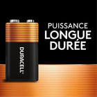 Pile alcaline Duracell Coppertop 9V-GARANTIE DE 5 ANS DE CONSERVATION Duracell garantit que chaque pile alcaline Coppertop de 9 volts se conserve 5 ans. Vous pouvez donc être sûr que ces piles seront prêtes lorsque vous en aurez besoin