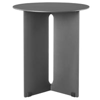 Modway - Tecton Terrasse extérieure Aluminium Table d’appoint - Charbon de bois-Table d’appoint patio de 15 pouces