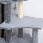 PawHut - arbre à chat 50 po, tour multi-niveaux pour chatons d’intérieur - gris-Schéma de couleurs classique qui complète la décoration de votre intérieur 