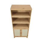 Manhattan Comfort - Ensemble de 2 bibliothèques-armoires Sheridan 80 cm style mid-century modern, coloris naturel-Nettoyage : Essuyez avec un chiffon humide, en évitant l’excès d’humidité. . À éviter : Les produits chimiques agressifs ou les nettoyants abrasifs qui peuvent endommager la surface. . Entretien : Gardez à l’écart de l’humidité excessive, car le produit peut gonfler ou se déformer s’il est exposé à l’eau ou à l’humidité. . Protection : Utilisez des sous-verres ou des sets pour éviter les rayures