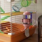PawHut - Cage à Hamster 5 Niveaux - Orange-La porte avant permet d'accéder facilement à votre hamster