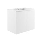 Modway - Bryn Fixation murale de 30" Vanette de salle de bain - Blanc blanc-Vanité de salle de bain moderne