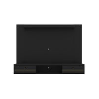 Manhattan Comfort - Centre de divertissement flottant Liberty 70,86 po style milieu du siècle moderne - Noir-Centre de théâtre mural de style mid-century modern pour salon et chambre