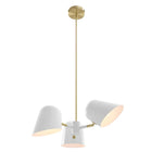 Modway - Briana 3-Lumière Lumière suspendue - Blanc-Abat-teintes métalliques