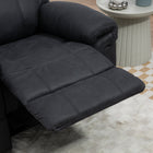 HOMCOM - Fauteuil inclinable manuel avec massage par vibrations et poches latérales - noir-Poches latérales pour un rangement pratique des télécommandes ou autres petits objets 