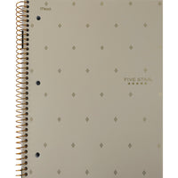 Five Star - Cahier Style 3 sujets - 120 pages - 11 po x 8,5 po - couleurs assorties-Le cahier à 3 sujet contient 150 feuilles lignées à réglure étroite qui résistent aux bavures d'encre