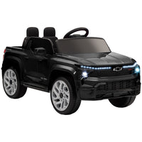 Qaba - Voiture électrique pour enfants sous licence CHEVROLET 12V à télécommande RC - noir-La CHEVROLET SILVERADO EV RST sous licence offre une expérience de jeu authentique