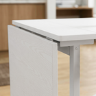 HOMCOM - Table à manger pliante à abattant sur roulettes verrouillables 47,2 po pour 2-4 personnes - blanc-Couleur : Blanc 