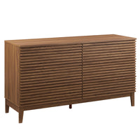 Modway - Render 63 po à 6 tiroirs Commode, Noyer-Commode polyvalente à 6 tiroirs
