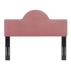 Modway - Dawn Performance Velvet Tête de lit King/King de Californie, Rose poussiéreuse-Rembourrage en mousse dense