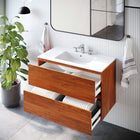 Modway - Scenic Support mural de 36" Vanette de salle de bain - Blanc cerise-Calleton de montage compatible avec les cloisons sèches
