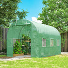 Outsunny - serre tunnel avec porte enroulable - 11,5 pi x 6,6 pi x 6,6 pi - Idéal pour prolonger la saison de croissance des plantes et les protéger des conditions météorologiques extrêmes  
