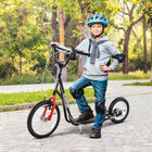 Aosom - Trottinette pour jeunes avec guidon réglable - noir-Guidon enveloppé de matière souple pour une prise en main plus confortable 