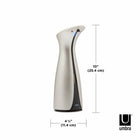 Umbra Otto - Pompe à savon et gel hydroalcoolique 25ml, Nickel-Couleur du distributeur de savon/desinfectant : nickel