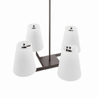 Modway - Mercer 4-Lumière Lumière suspendue - Bronze blanc-ETL répertorié pour les emplacements humides