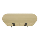Manhattan Comfort - Olivia commode double moderne 181,1 cm - chêne naturel et noir-52,6 cm L x 181,2 cm l x 76,5 cm H