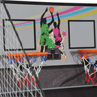 Homcom - Double Shots Système De Basketball Arcade Pliable Pour Deux Joueurs-Maximisez le plaisir avec 8 options de jeu : Battre le temps, 3 points, Revanche, Horse, Point de contrôle, Tour du monde, Tir gauche et droit, Un contre un  