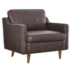 Modway - Impart Cuir authentique Fauteuil - Brown-Fauteuil moderne